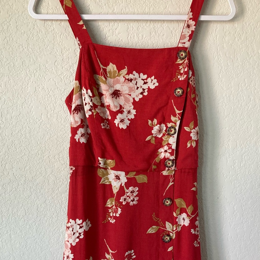Red floral sun dress - Picture 2 of 5